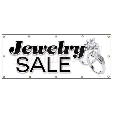 Signmission JEWELRY SALE BANNER SIGN signs store jeweler watches ring earrings B-120 Jewelry Sale